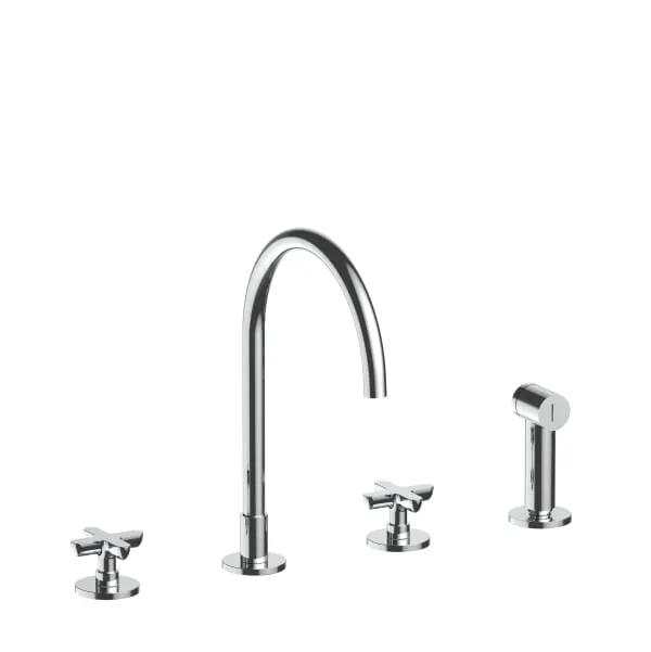 chrome kitchen mixer