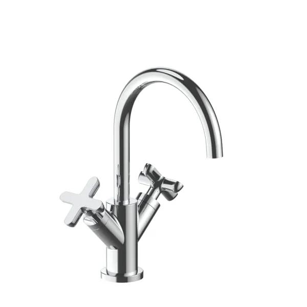 chrome washbasin mixer