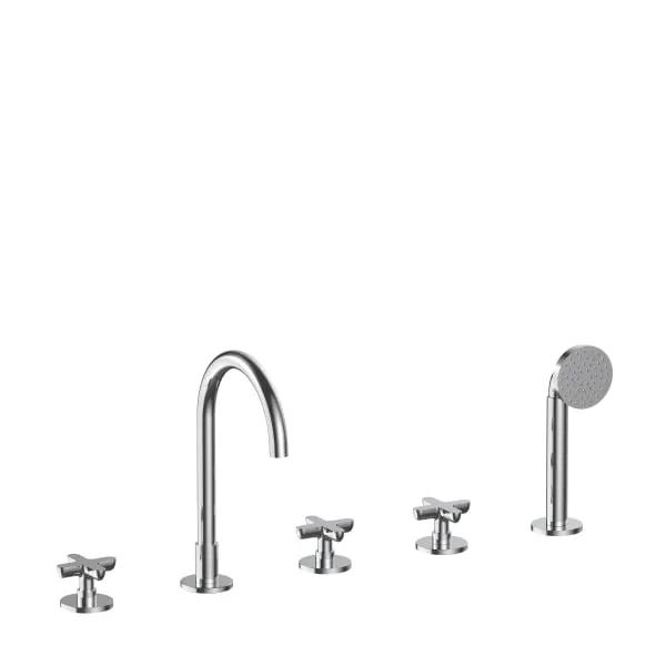 chrome tub set