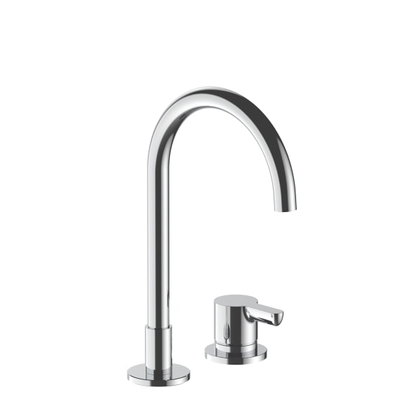 chrome washbasin mixer