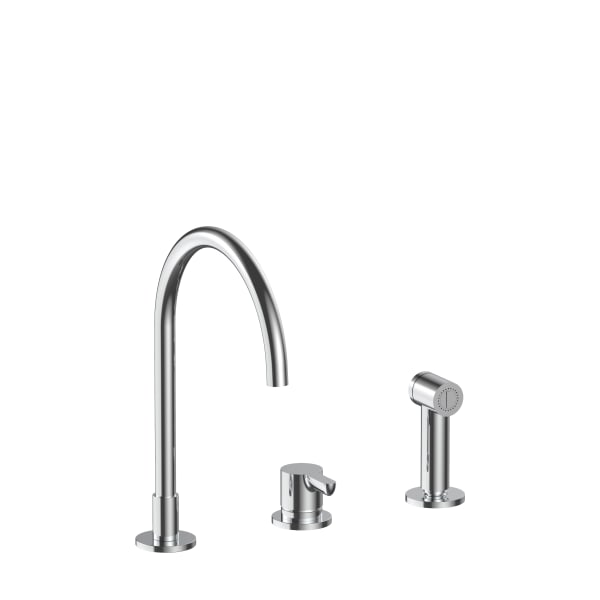 chrome kitchen mixer