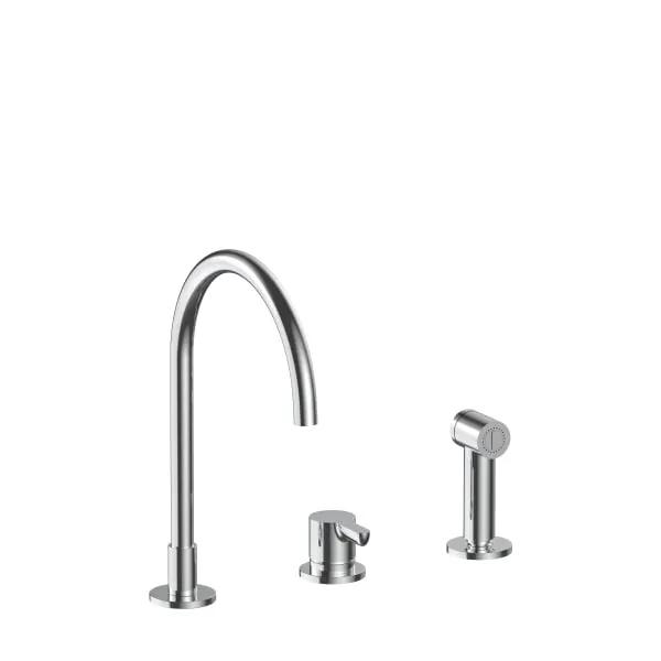chrome kitchen mixer