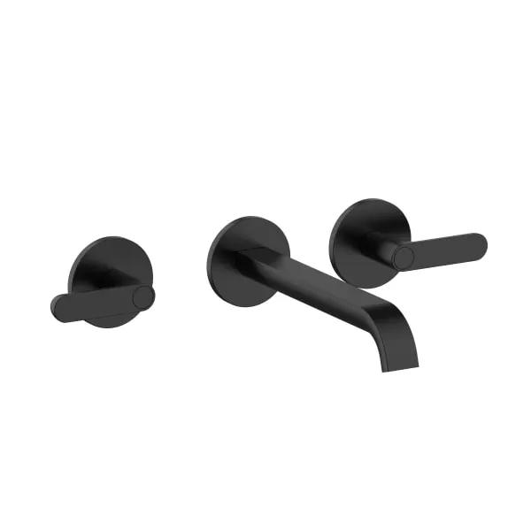 Fantini Icona Deco Wall Mount Three Hole Washbasin Mixer with Extended Spout by Fantini