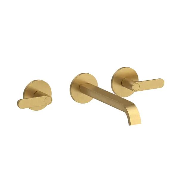 Fantini Icona Deco Wall Mount Three Hole Washbasin Mixer by Fantini