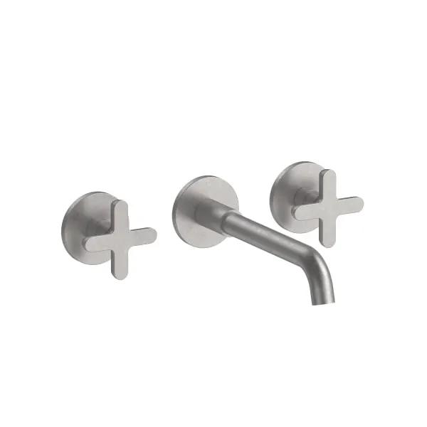 Fantini Icona Classic Wall Mount Three Hole Washbasin Mixer by Fantini