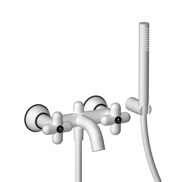 matte white tub filler