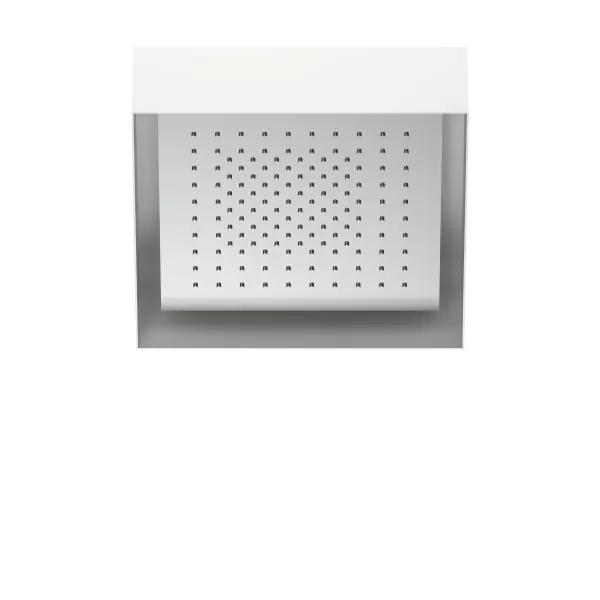 polished stainless steel shower