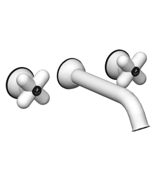 matte white washbasin mixer