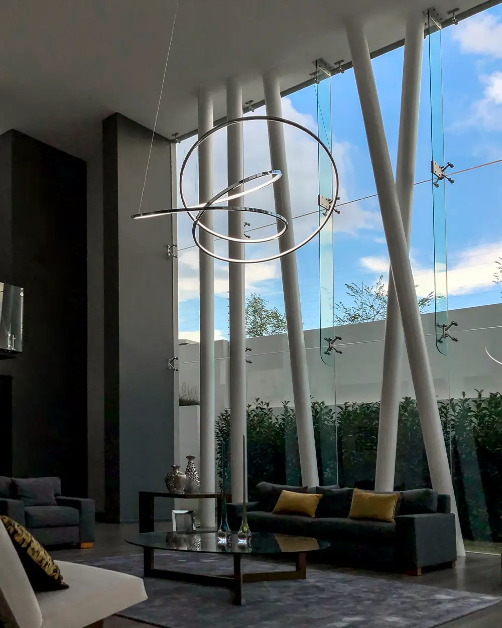 chrome chandelier