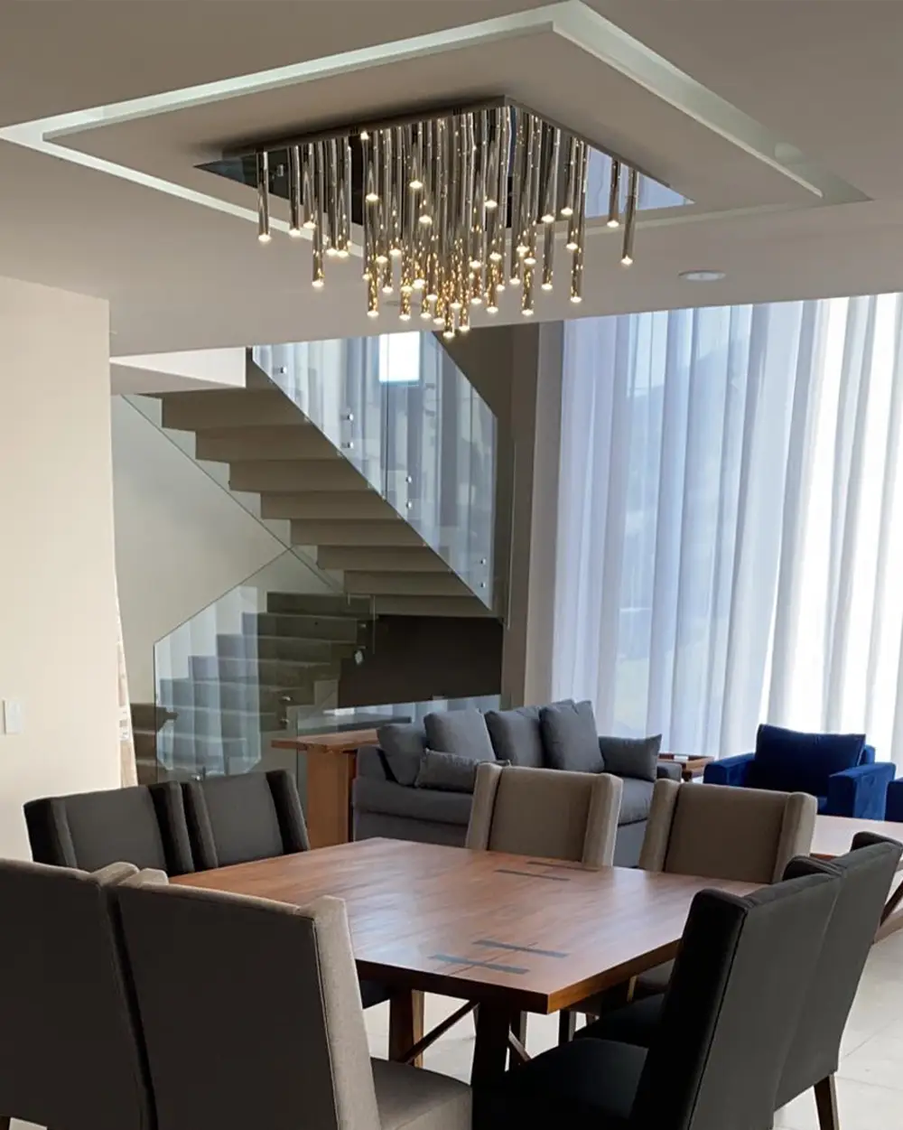 chrome chandelier