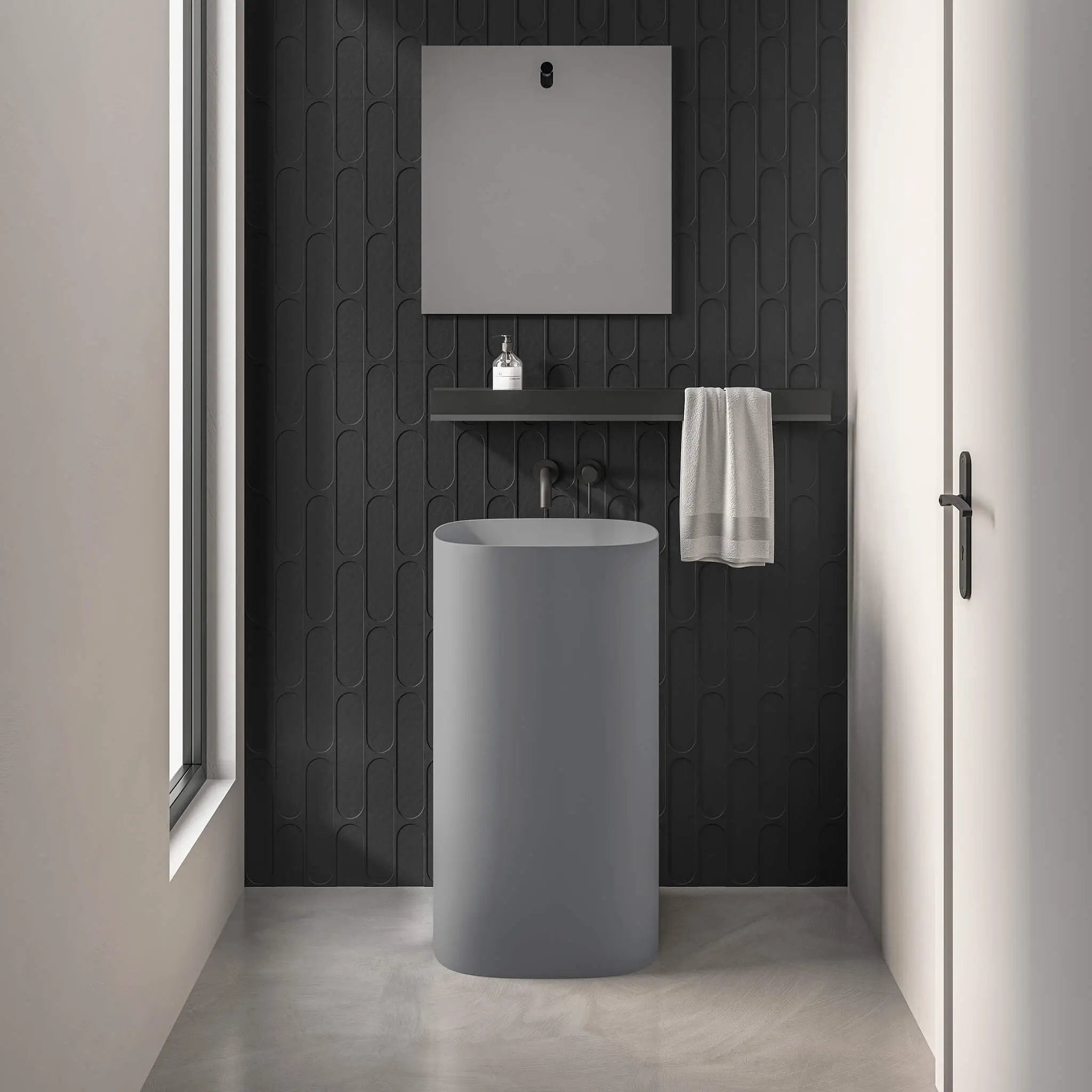 grey matte sink