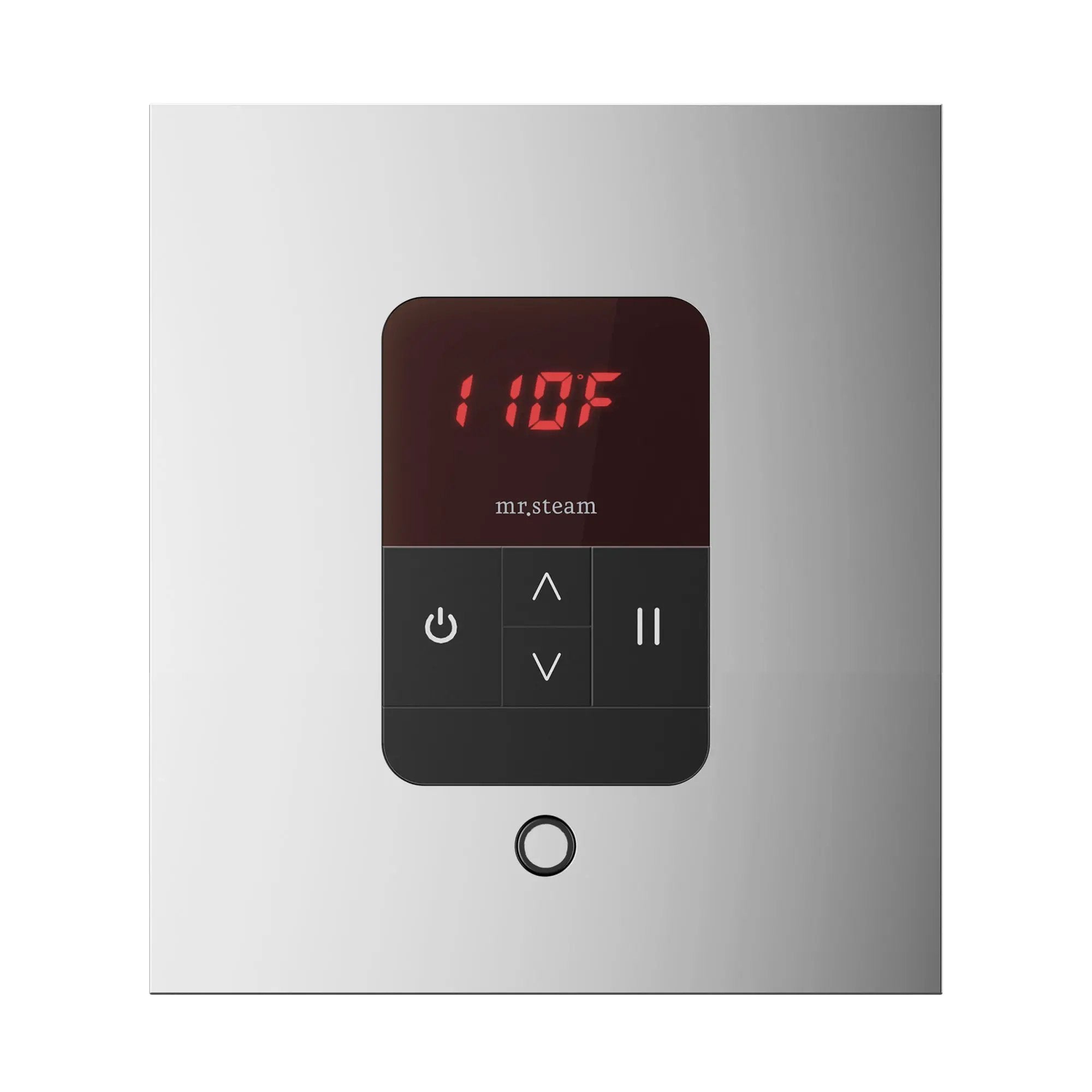 polished chrome control