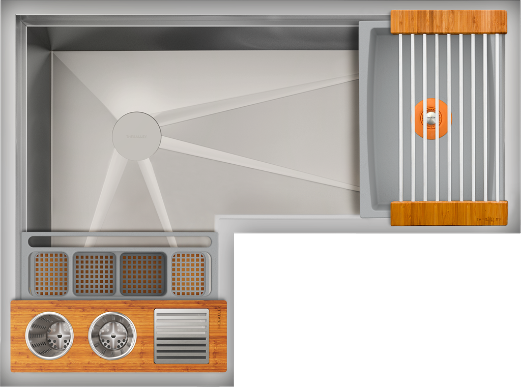 natural golden bamboo washstation