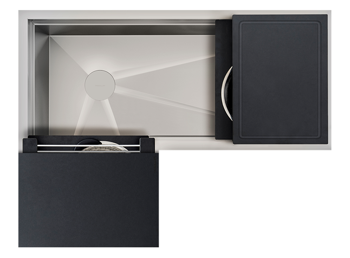 The Galley Ideal Corner Workstation 3X4C with Five Tool Culinary Kit