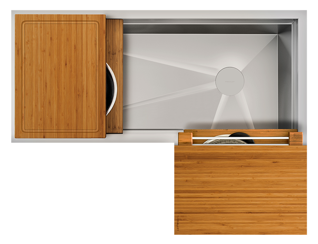 natural golden bamboo washstation