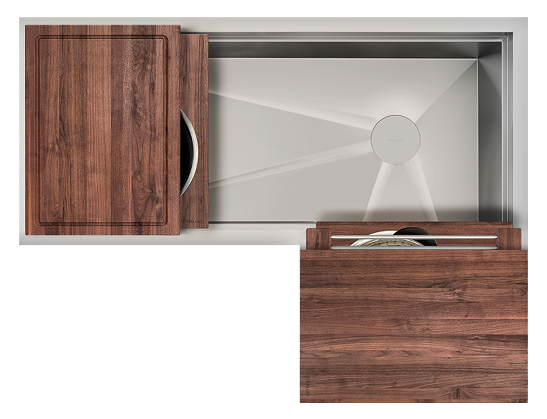 The Galley Ideal Corner Workstation 4X3C with Five Tool Culinary Kit by The Galley