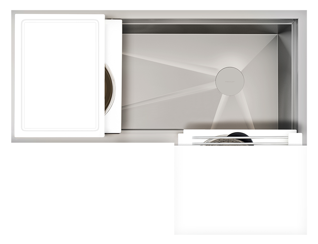 The Galley Ideal Corner Workstation 4X3C with Five Tool Culinary Kit