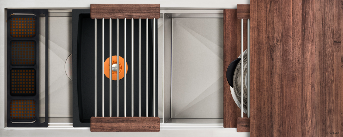 The Galley Ideal Work and WashStation 4D with Five Tool Culinary Kit and Four Tool Wash Kit