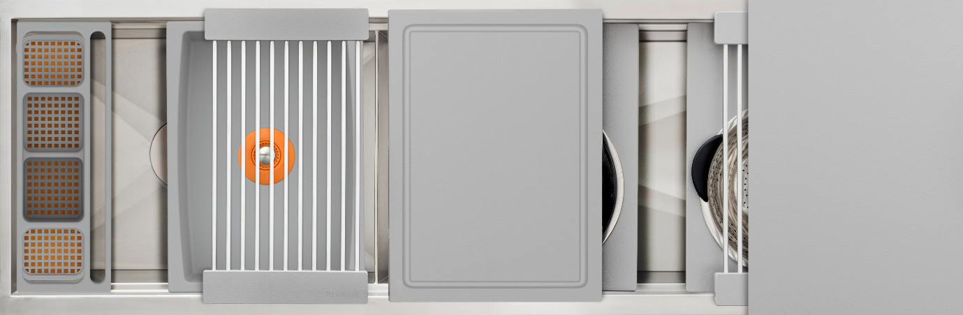 The Galley Ideal Work and WashStation 5D with Five Tool Culinary Kit and Four Tool Wash Kit