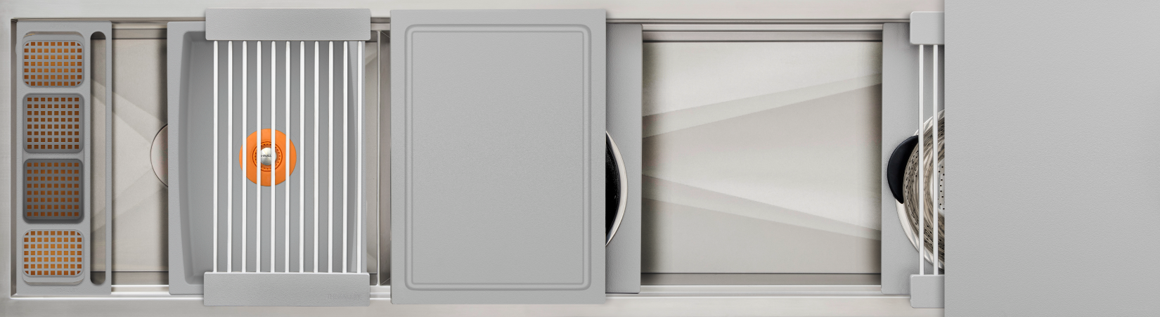 The Galley Ideal Work and WashStation 6D with Five Tool Culinary Kit and Four Tool Wash Kit