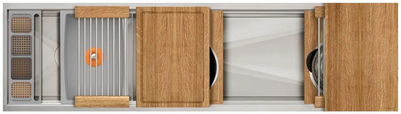The Galley Ideal Work and WashStation 6D with Five Tool Culinary Kit and Four Tool Wash Kit by The Galley