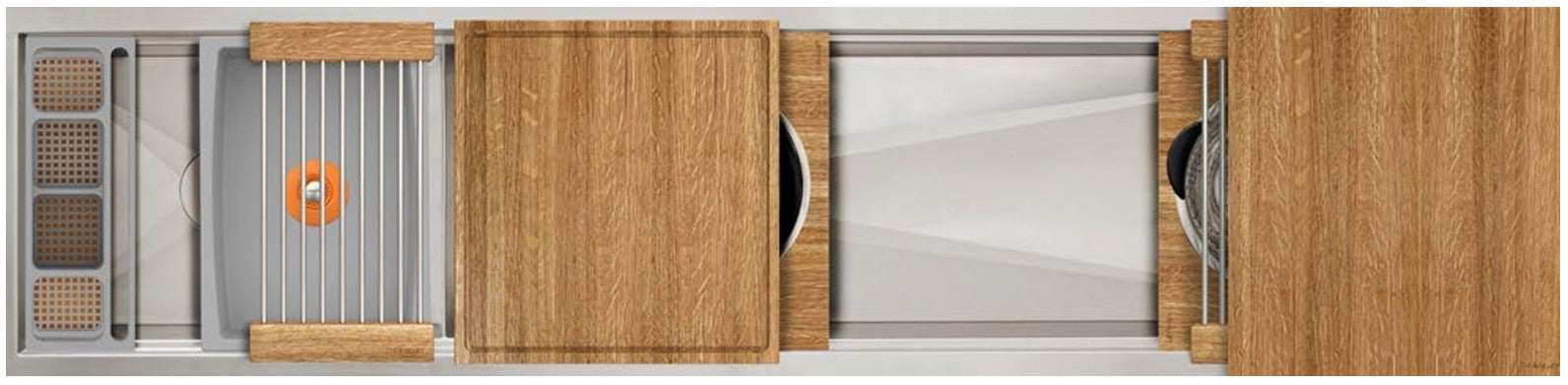 The Galley Ideal Work and WashStation 7D with Eight Tool Culinary Kit and Four Tool Wash Kit