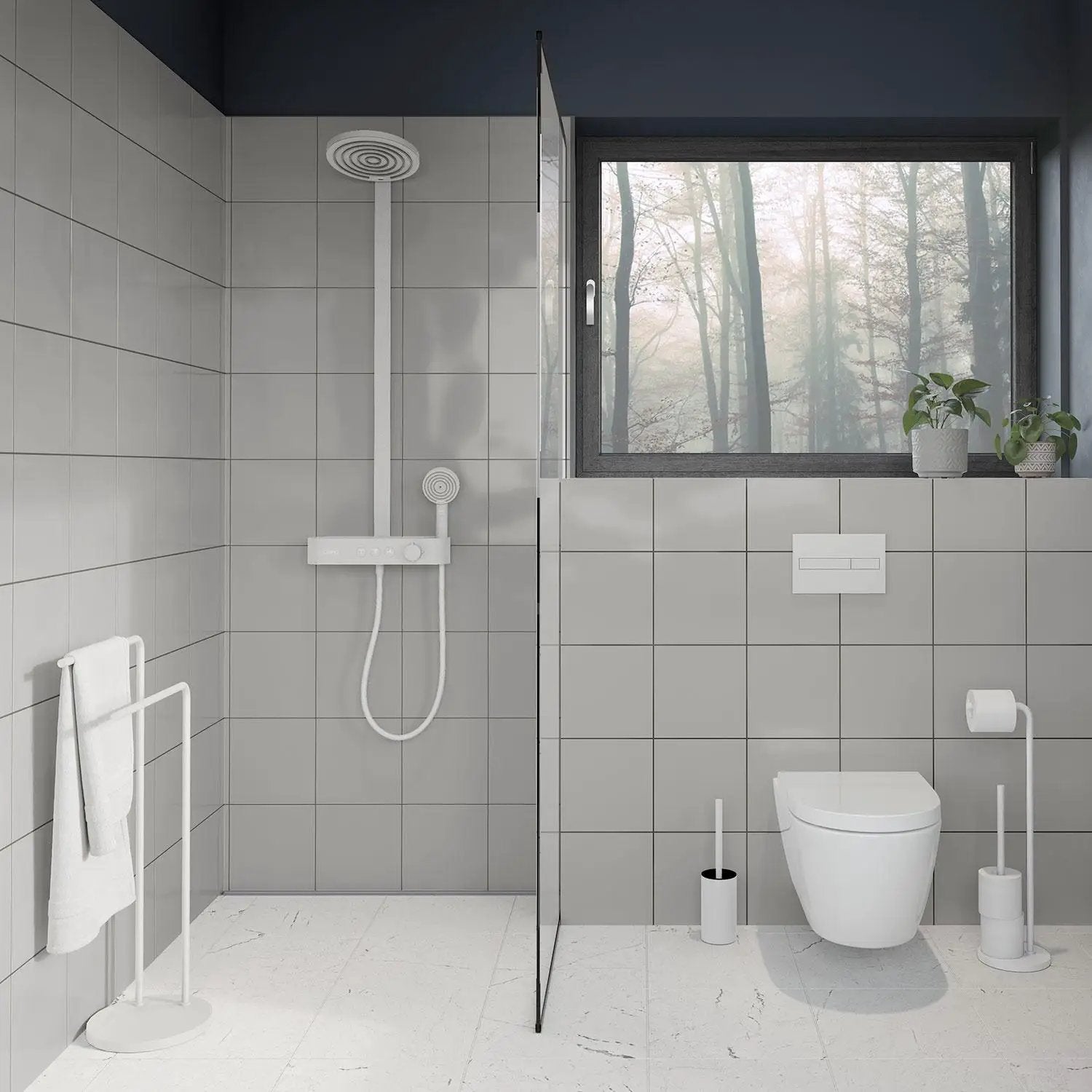 Smedbo Double Towel Rail Freestanding by Smedbo