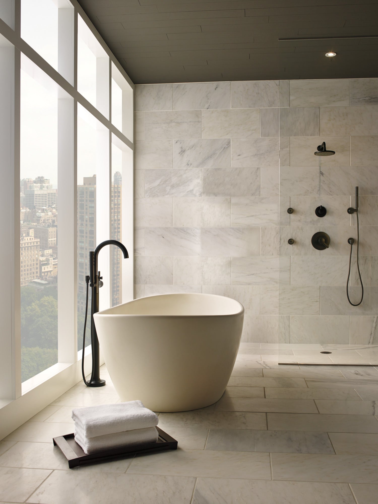 matte black tub filler