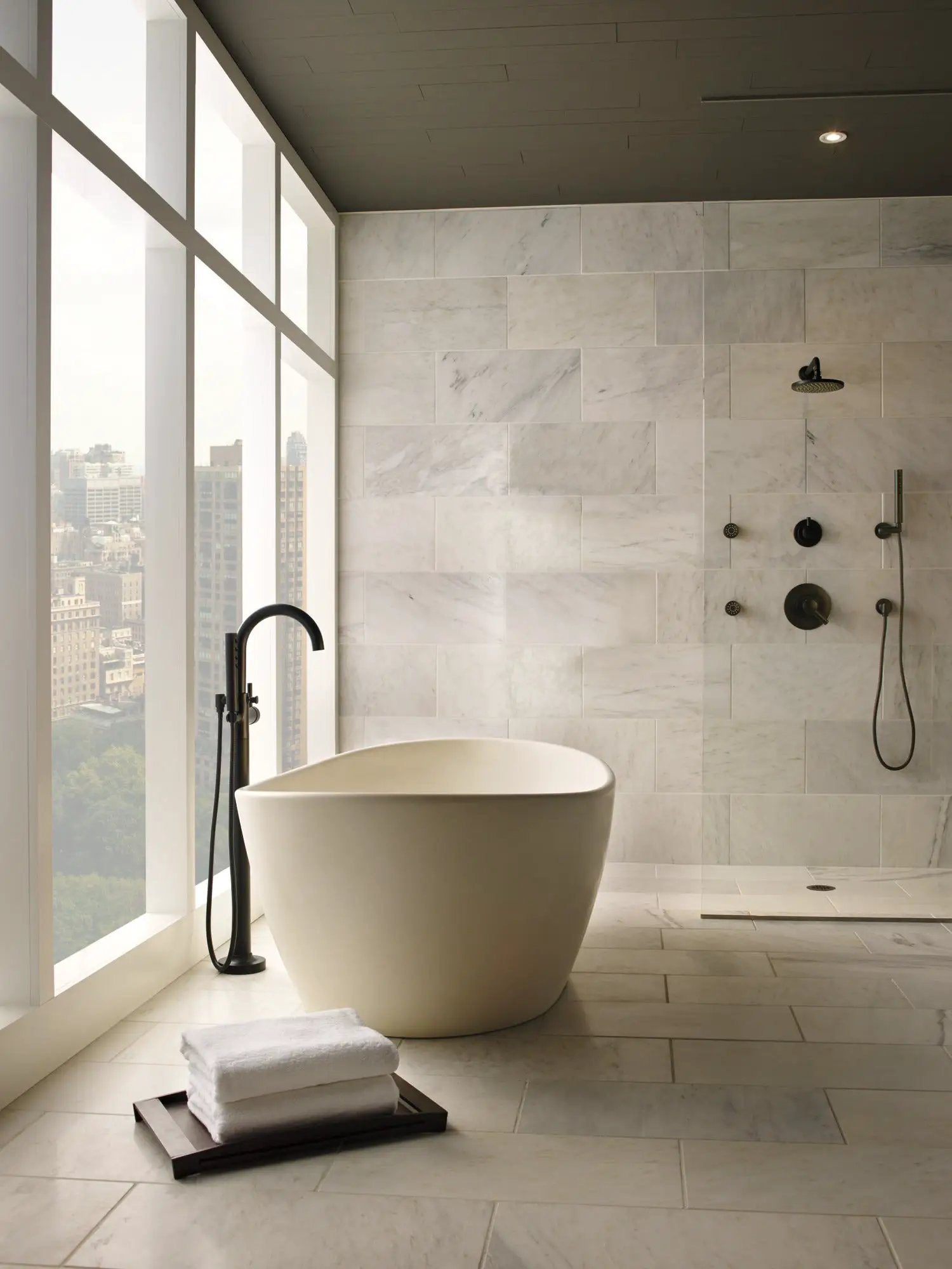 matte black tub filler