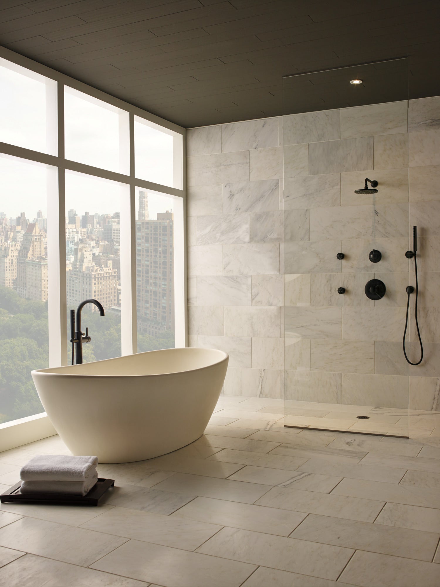 matte black tub filler