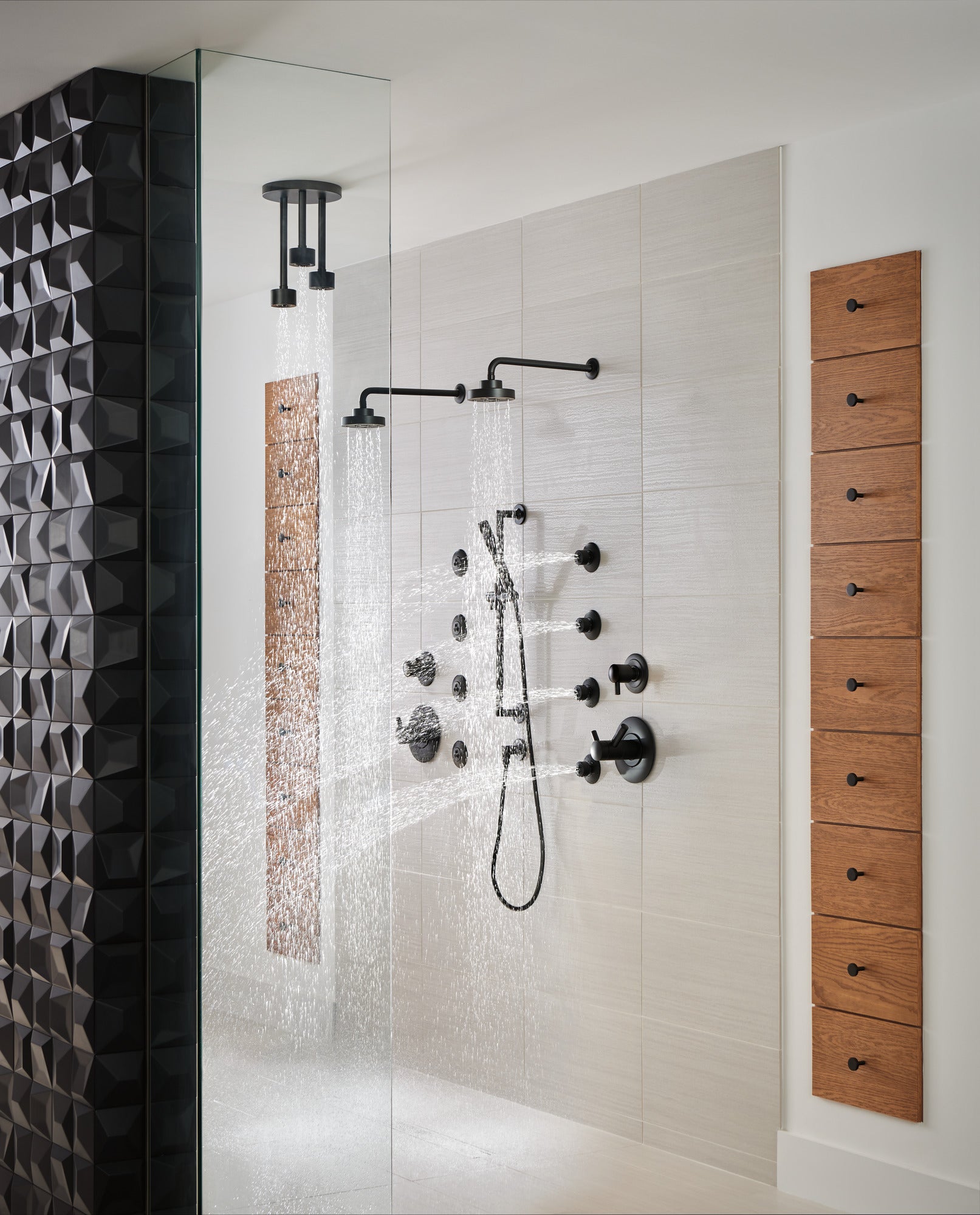 matte black shower head