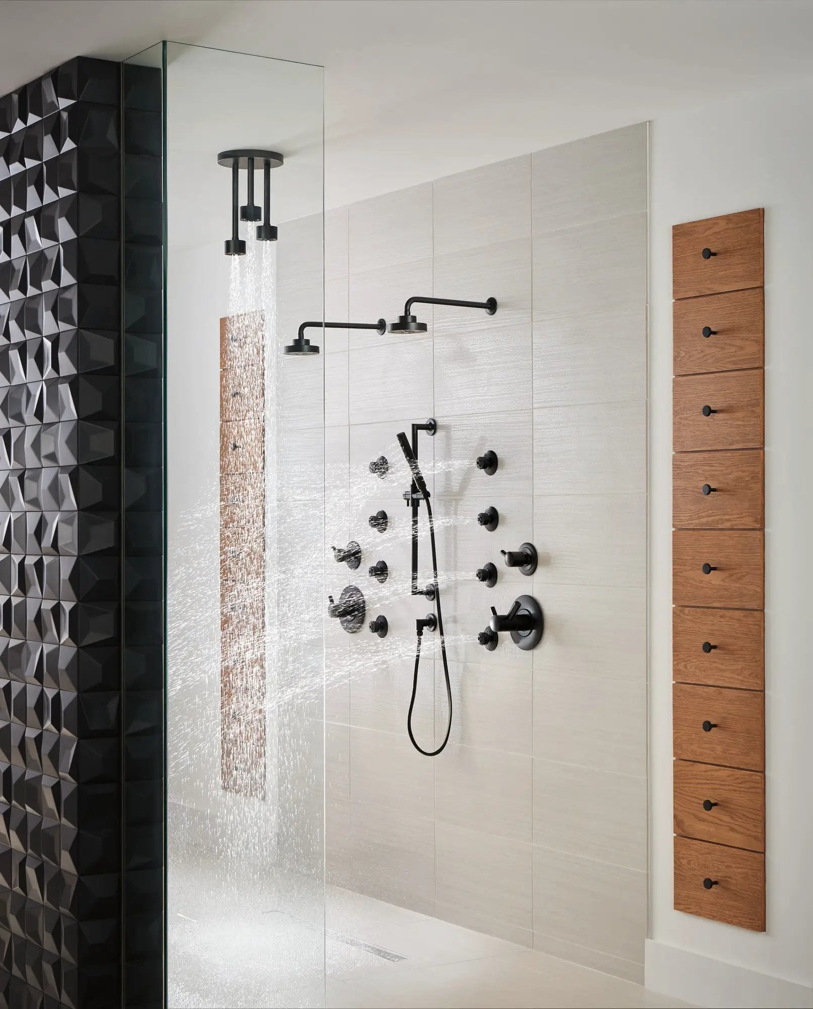 matte black shower head
