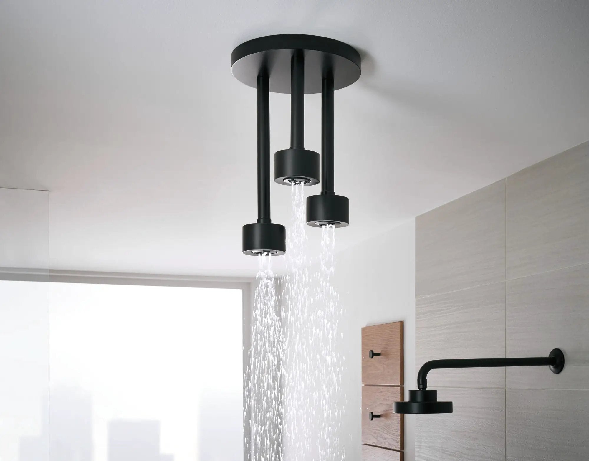 matte black shower head