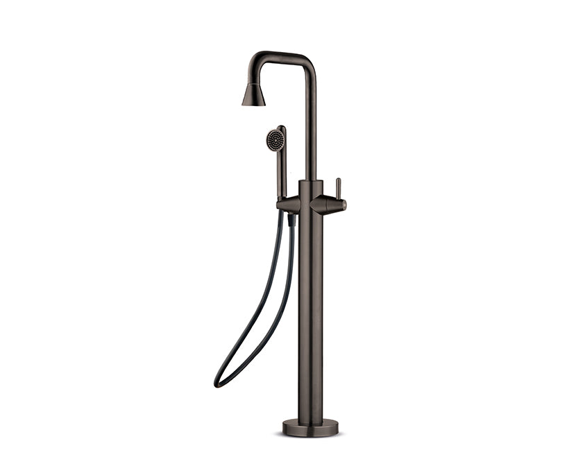 JEE-O Cone Bath Faucet Freestanding Stainless Steel with Diverter And Hand Shower