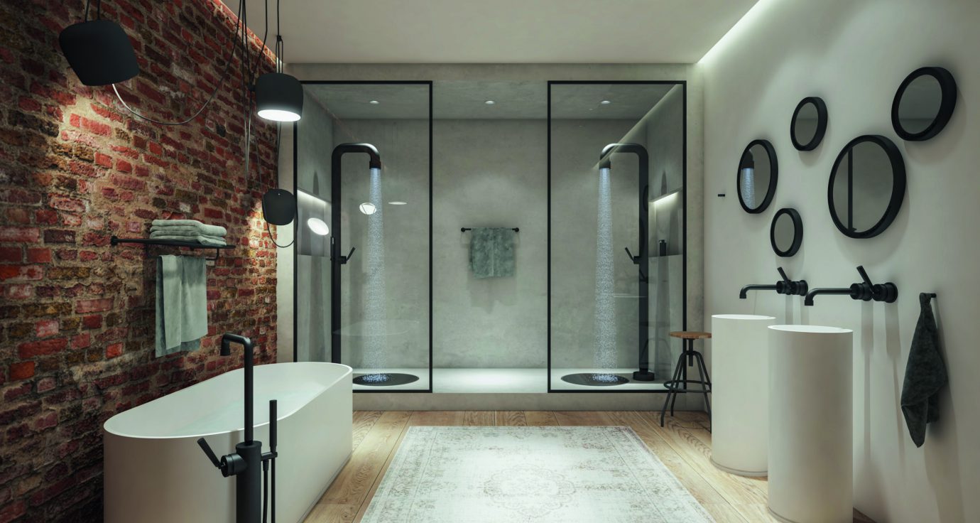 brushed shower