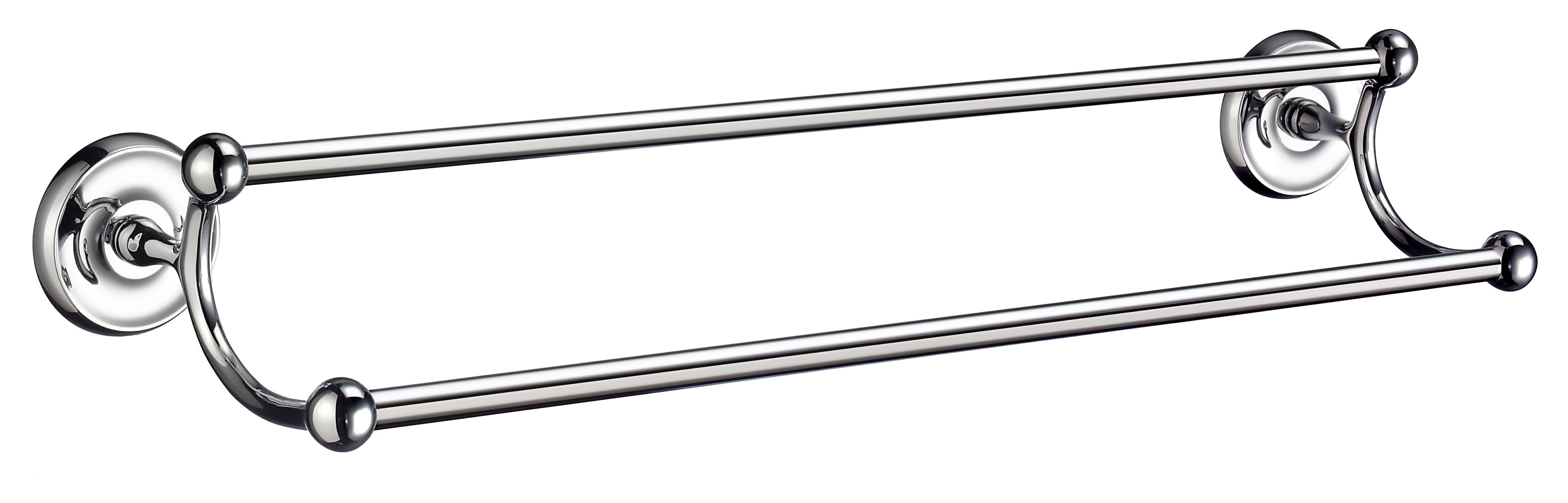 polished chrome towel rail