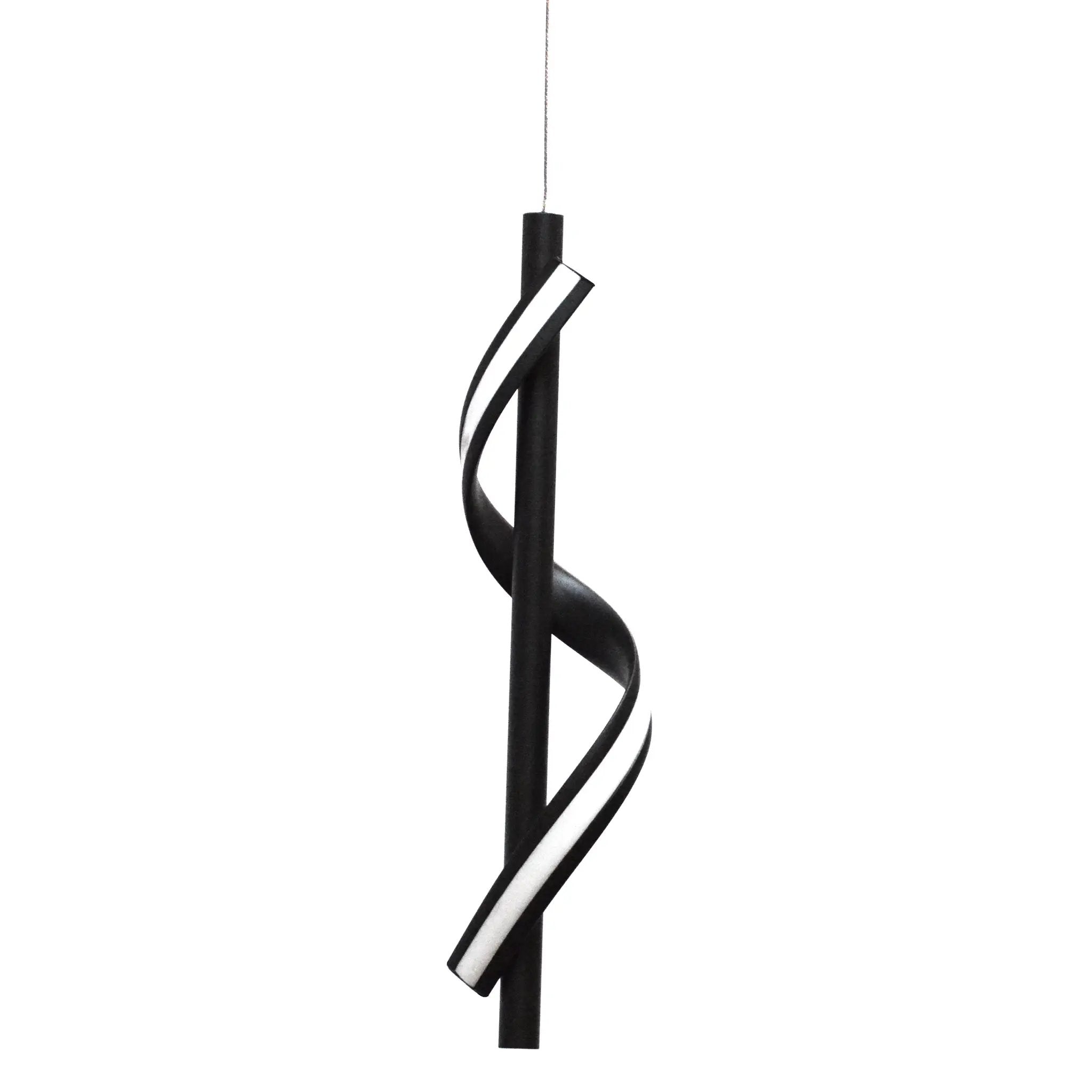 matte black with white silicone diffuser pendants