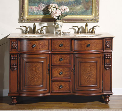 natural cherry vanity
