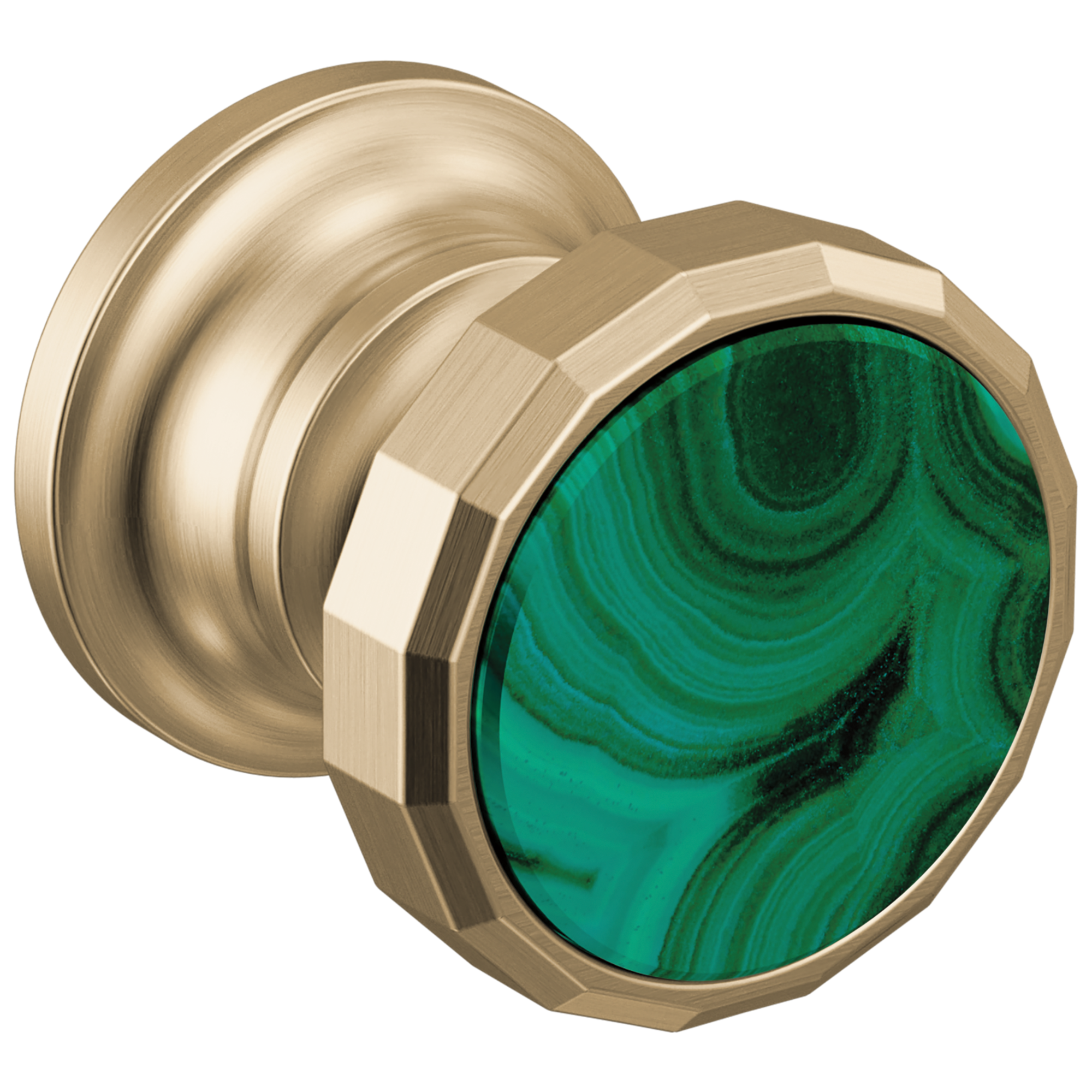Brizo Beauclere Wall Mount Lavatory Wheel Handle Kit with Malachite Insert by Brizo