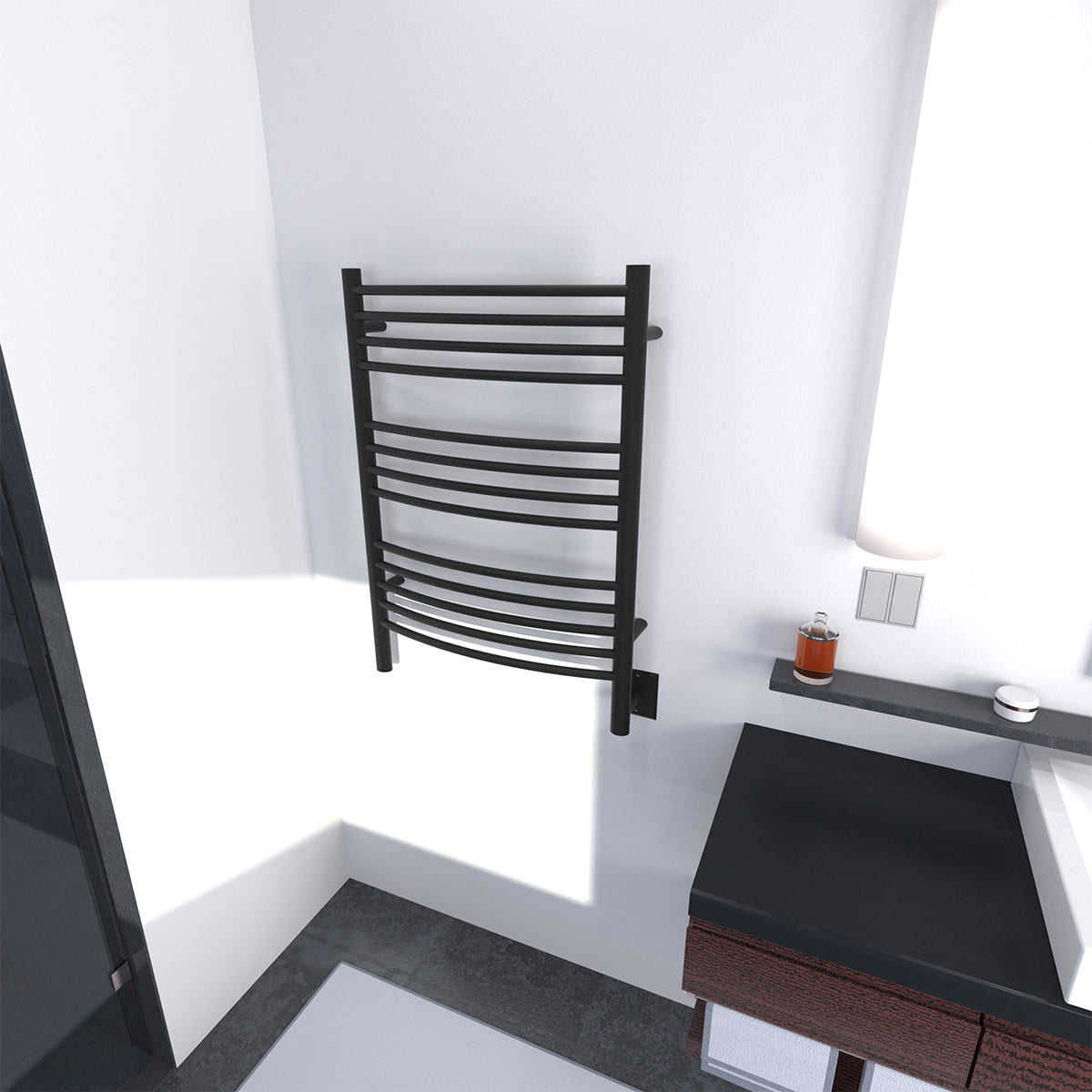 matte black towel warmers