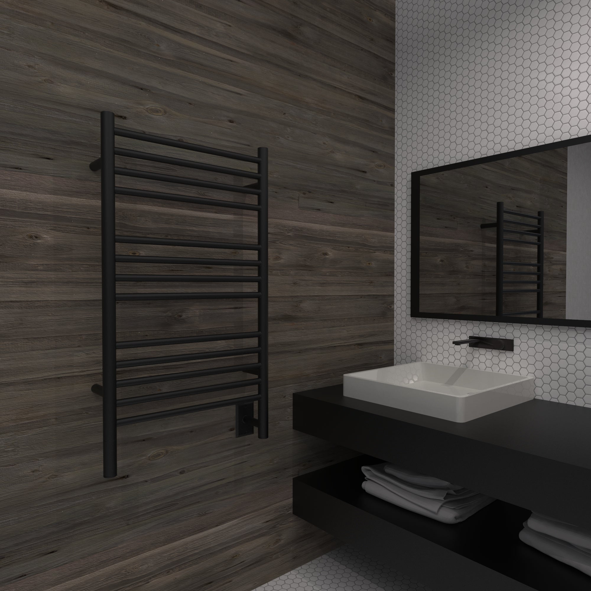 matte black towel warmers