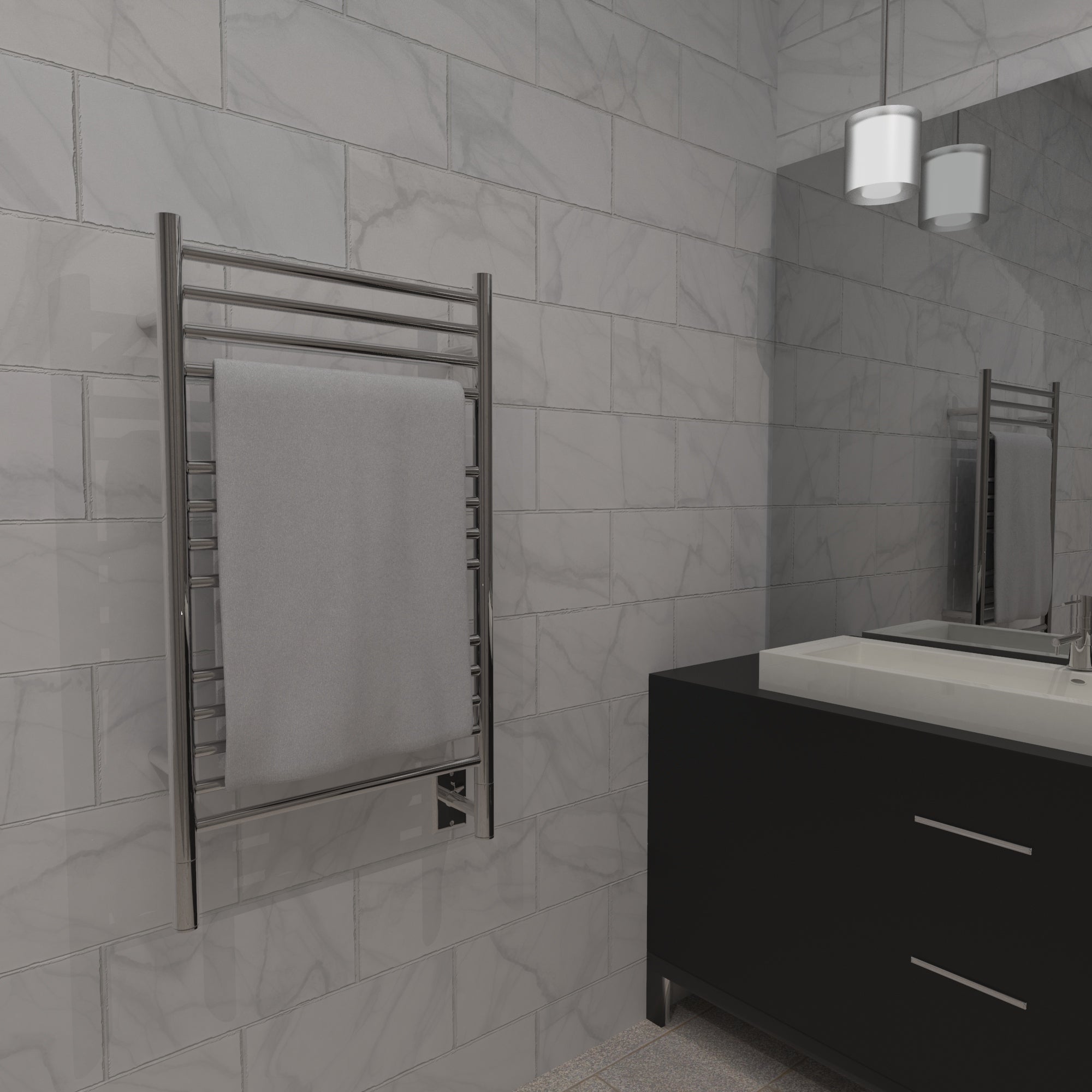 polished towel warmers