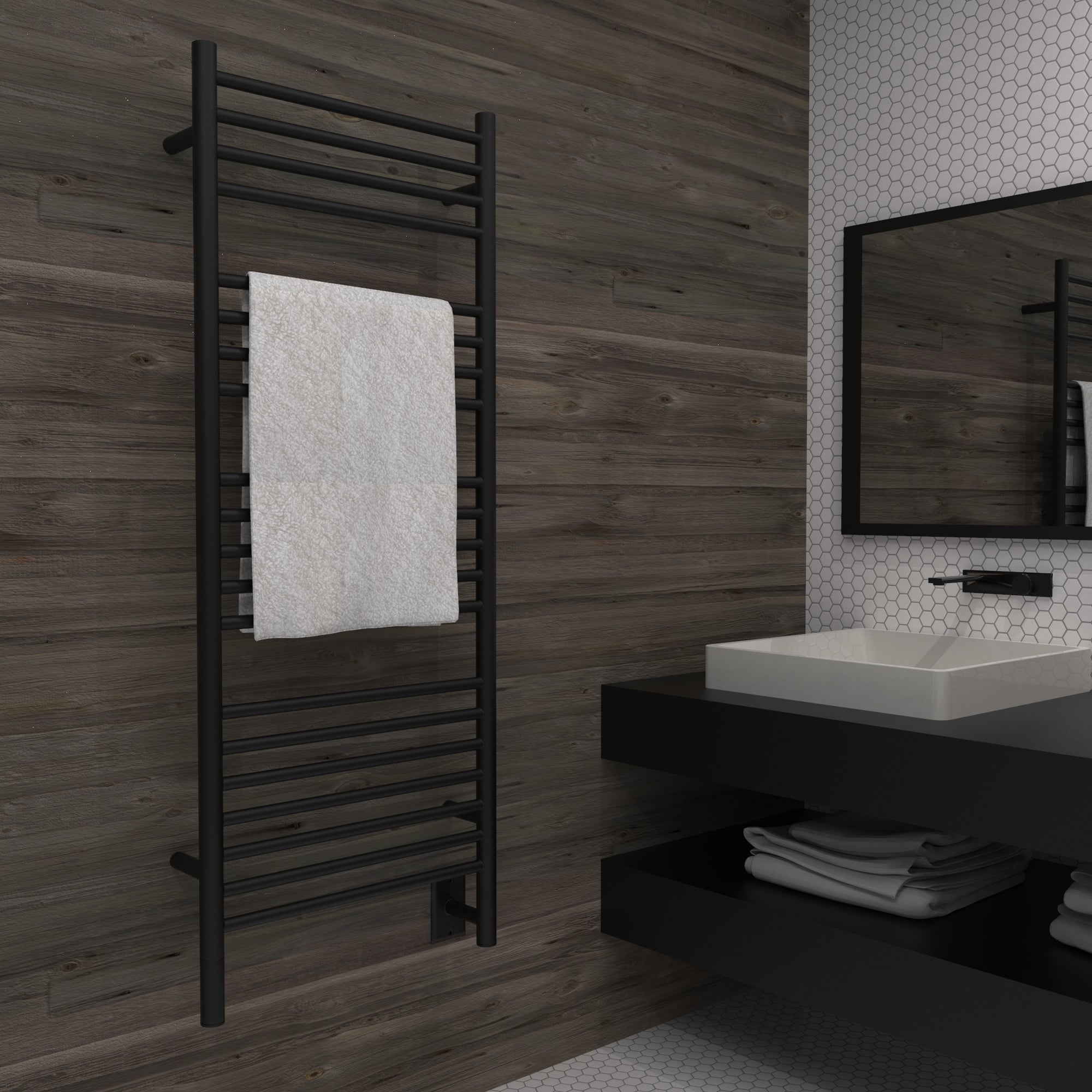 matte black towel warmers