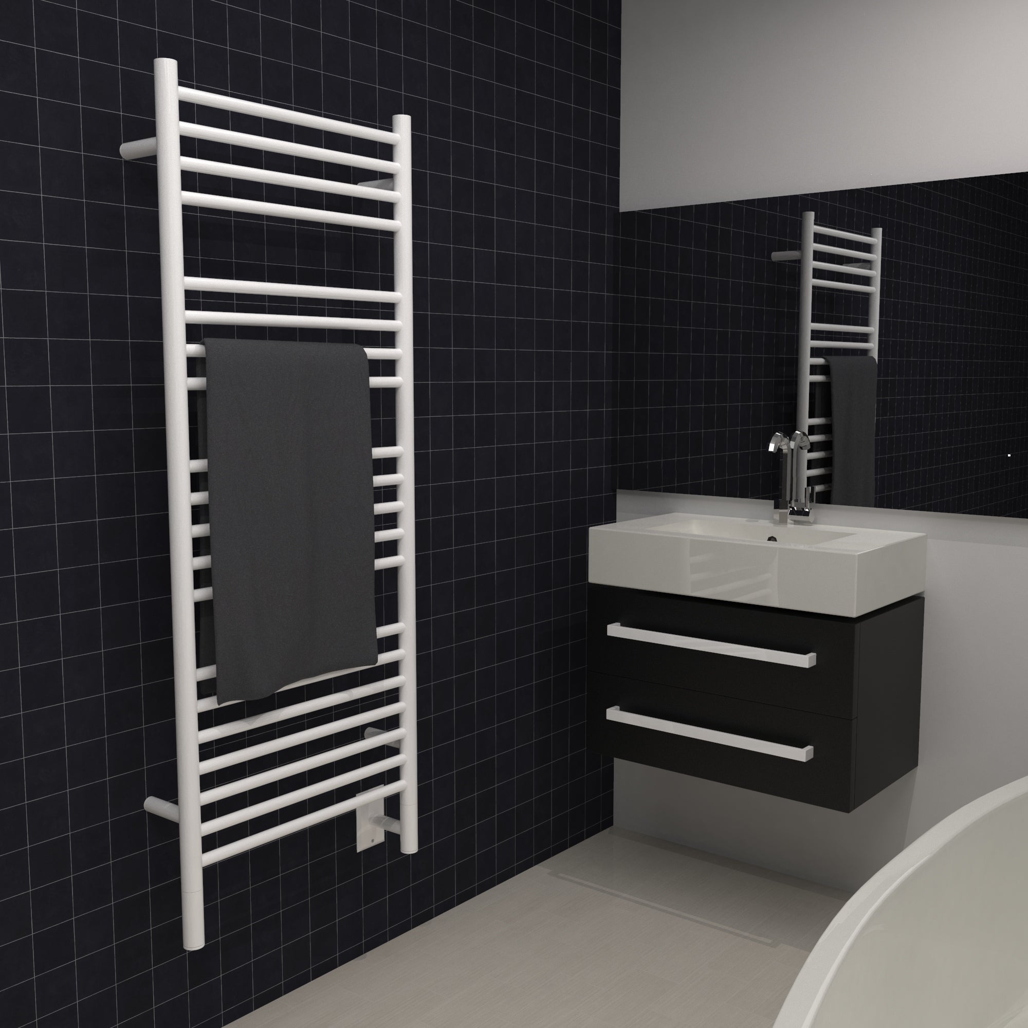 white towel warmers