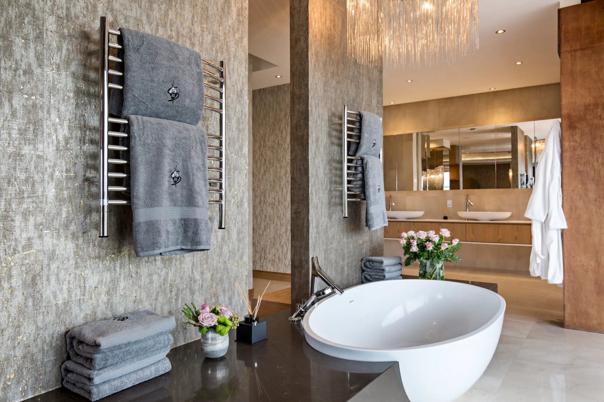 polished towel warmers