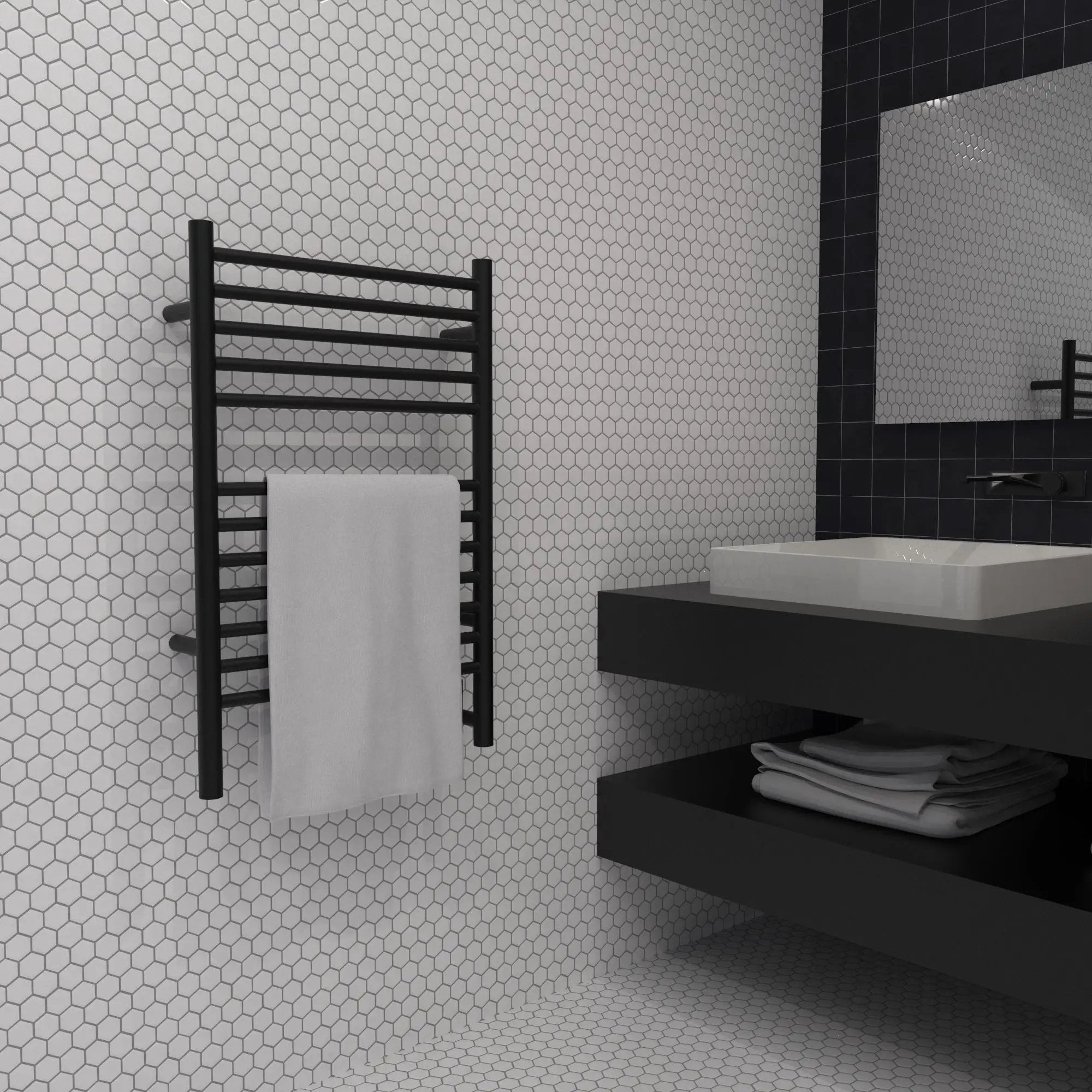 matte black towel warmers