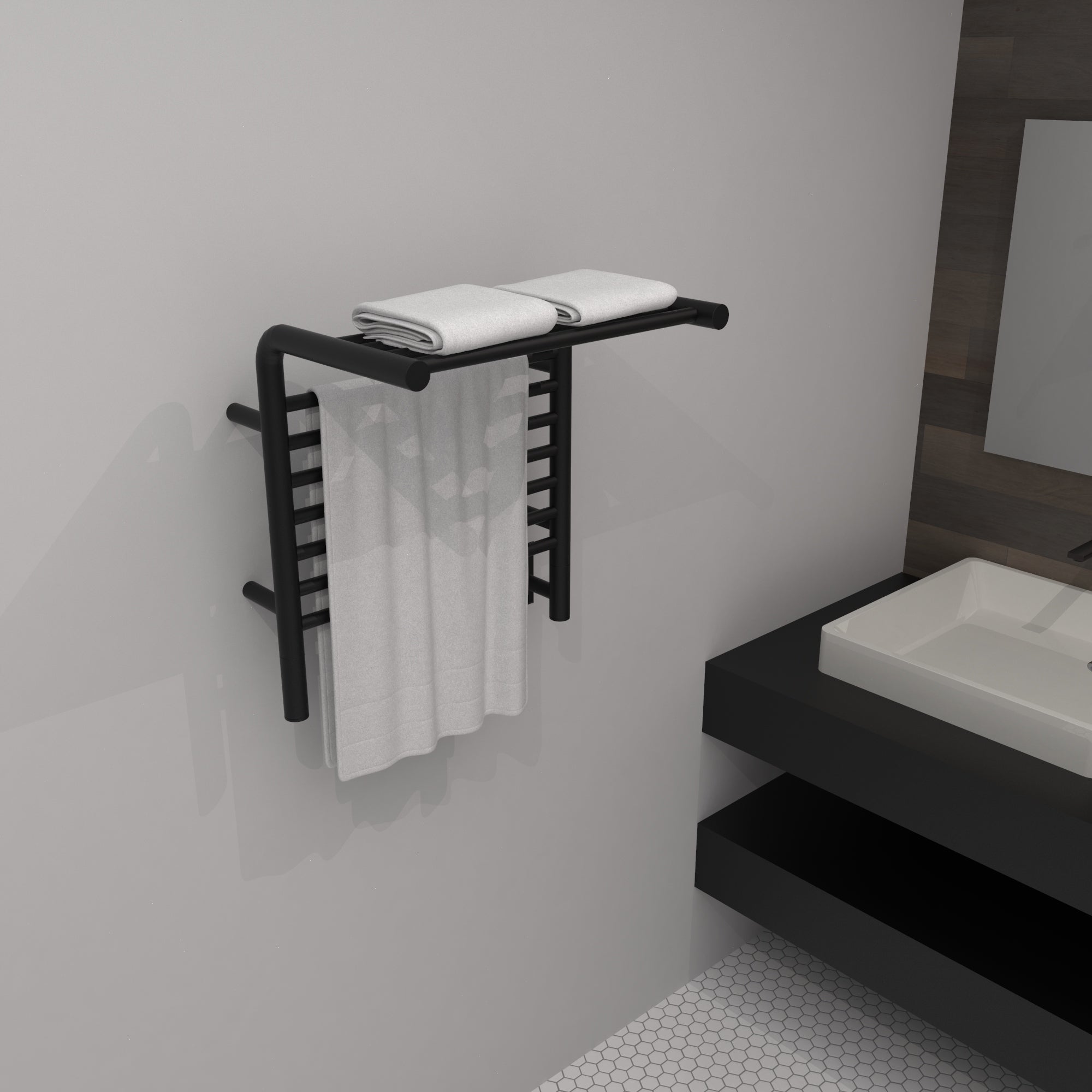 matte black towel warmers