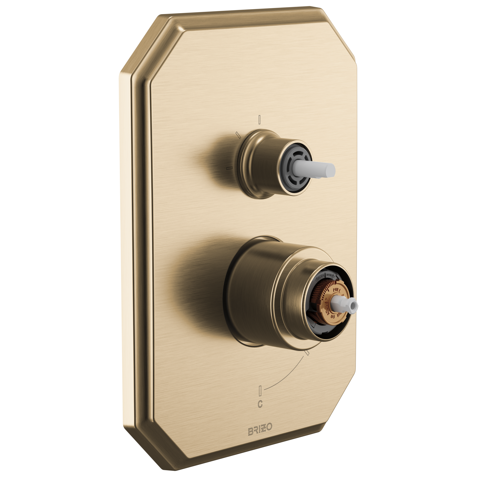 Brizo Beauclere Pressure Balance Valve with Integrated 3-Function Diverter Trim - Less Handles by Brizo