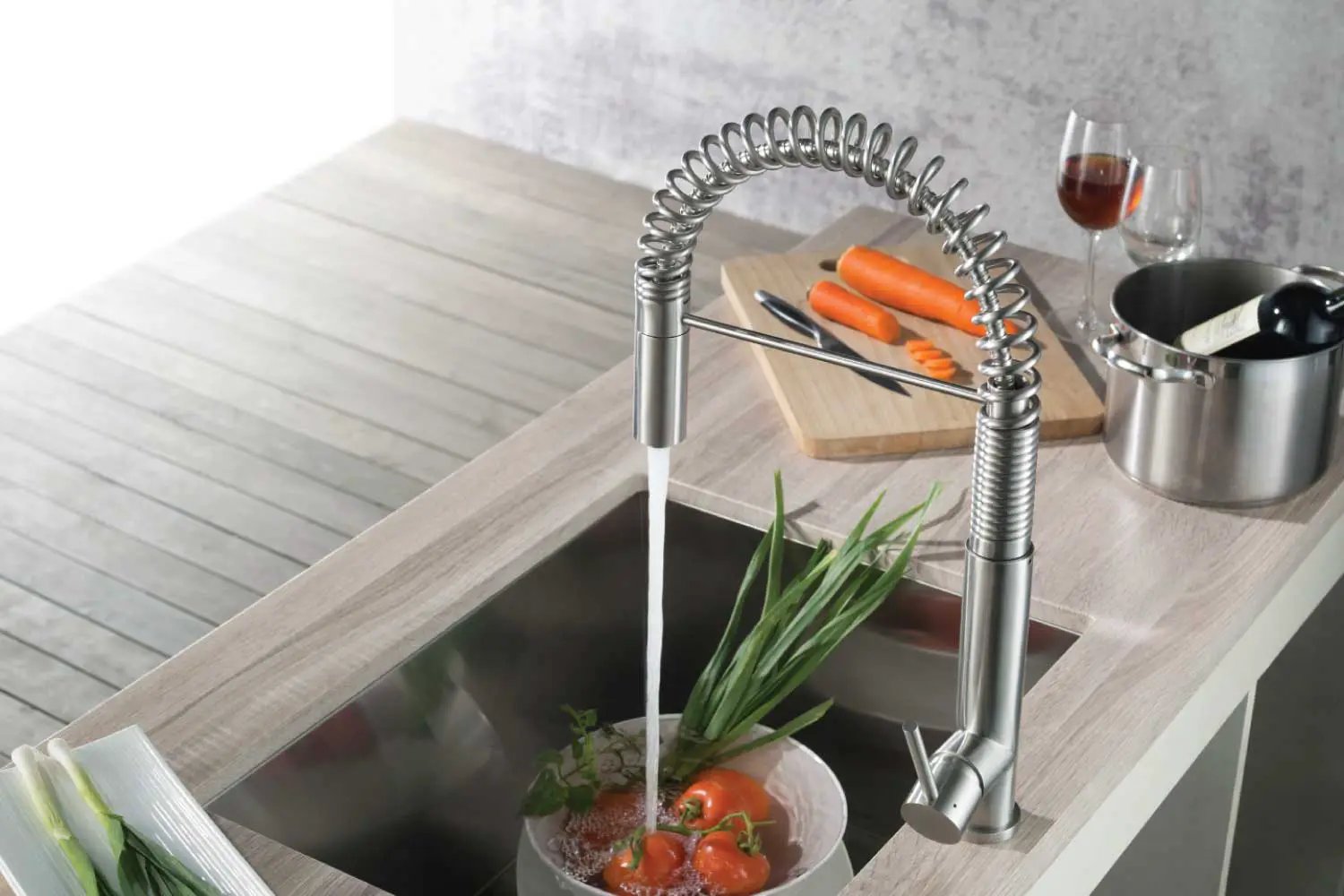 stainless steel kitchen faucet