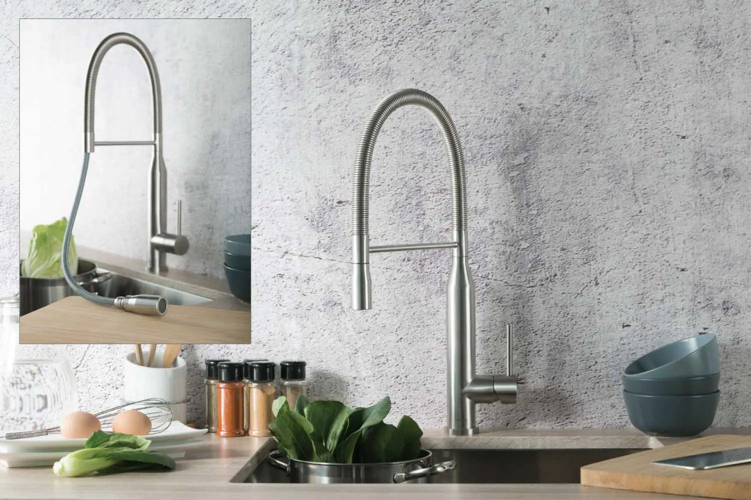 stainless steel kitchen faucet